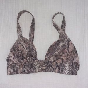 Vitamin A snake skin bikini top